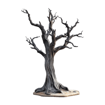 Dry Burnt Tree Isolated on Transparent Background Great for Winter-Themed Posts, Product Ads, and Natural Wood Element Covers png