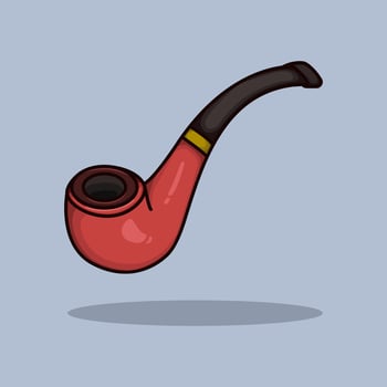 Smoke Pipe Illustration. vector