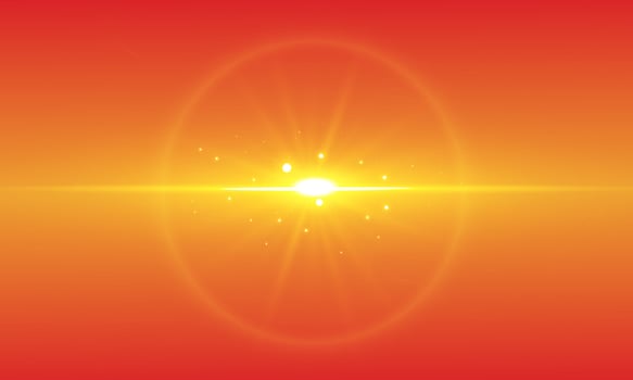 shiny light golden rays rising on golden background. vector