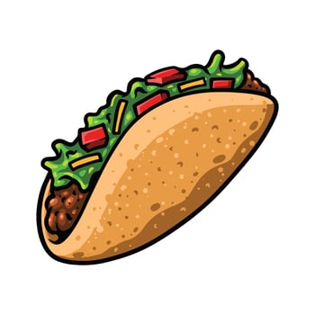 Tacos mexican food logo icon vector