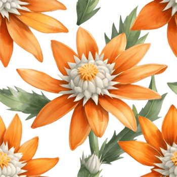 Delicate Edelweiss Blossom Nature Art Drawing. . png