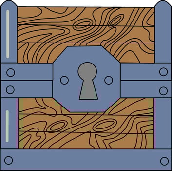 Secured Wooden Chest vector