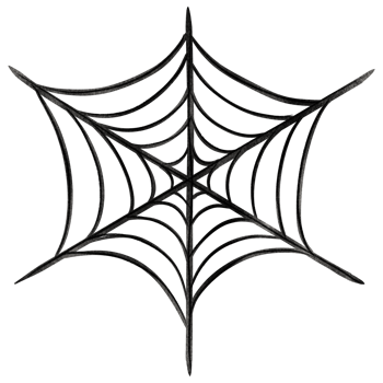 Hand drawn halloween web Happy Halloween day set of elements png