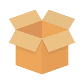 Cardboard Box with Open Flaps vector
