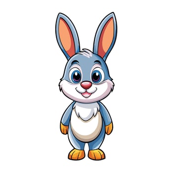 Adorable Cartoon Icon Illustration of a Standing Rabbit vector