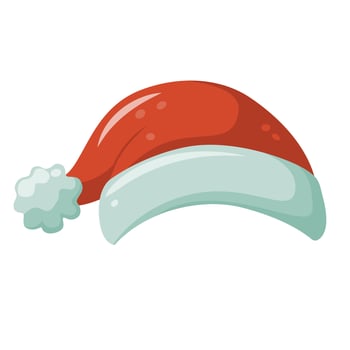Santa Claus hat. Illustration isolated on white background. vector