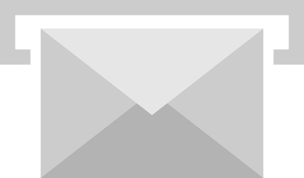 mail box with paper envelope icon png