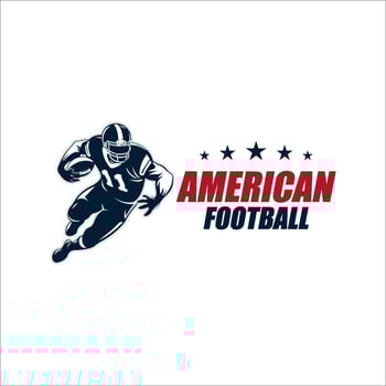 Vintage american football logo badge isolated. Football logo template. American football league vintage label, emblem and design element vector