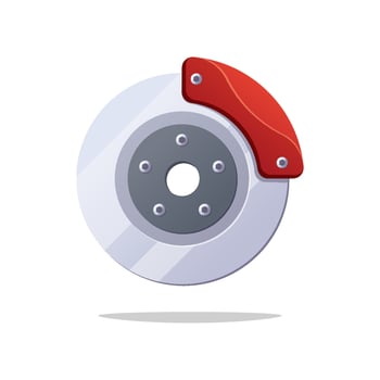 Disc brakes isolated on white background. vector