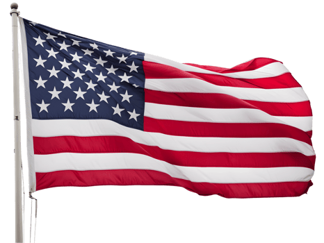 United States flag isolated on transparent background png