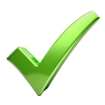 Green check mark for approval transparent png