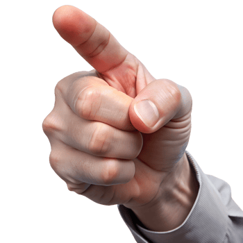 Hand pointing direction indoors transparent png