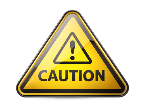 Bold yellow caution sign with alert symbol transparent png