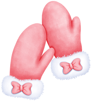 Cute and Artistic Watercolor red Glove with bow Illustration for Creative Winter Decor and Fashion Art png
