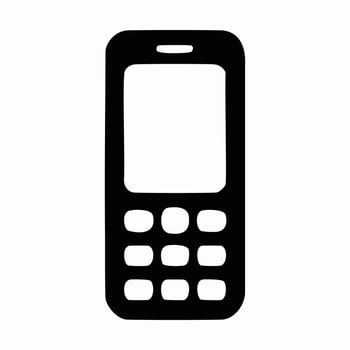 Mobile phone icon isolated on white background for your web and mobile app design, Mobile phone logo concept vector