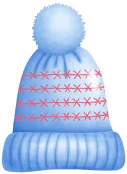 Hand Drawn Cute blue Winter Hat Art Perfect for Christmas, Holiday, and Winter Themed Designs png