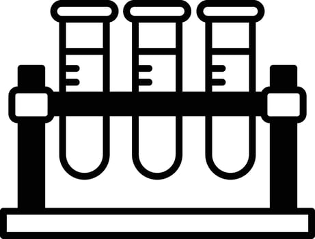 Illustration of a test tube in line art style. vector
