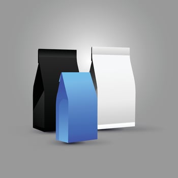 Paper Food parcel packaging, Gift packaging, mockup vector