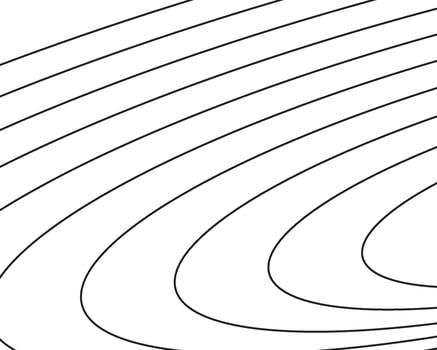 A line drawing of a curved line vector