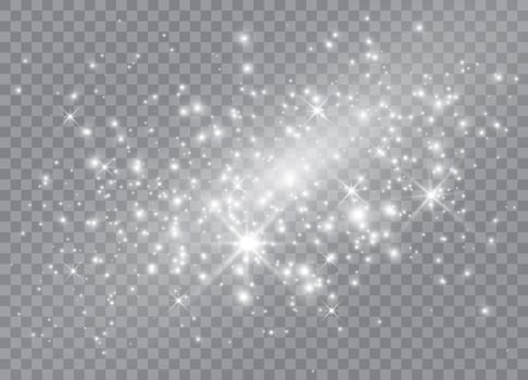 Christmas abstract design with glowing stars and light bursts vector