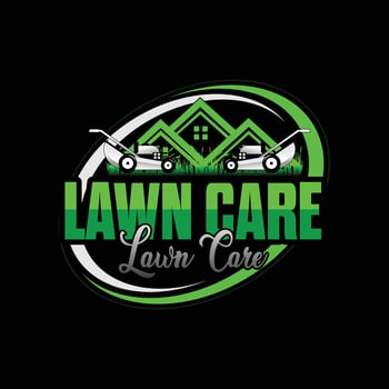 Lawn Care and Landscaping emblem Logo vector
