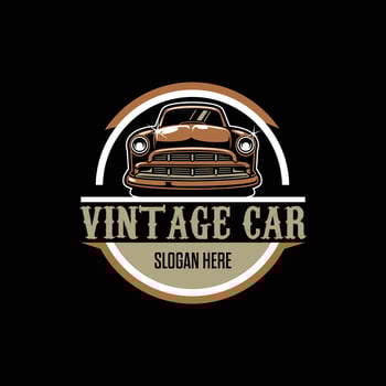 Vintage car logo vector
