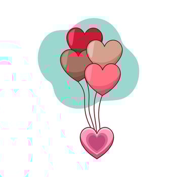 love balloon illustration vector
