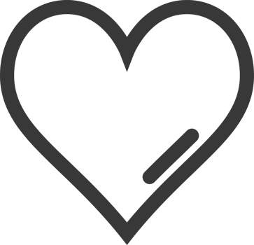 Heart shape icon. Symbol of love and Valentine Day. Outline like sign. Cute symmetrical sticker for social media and medical design element. png