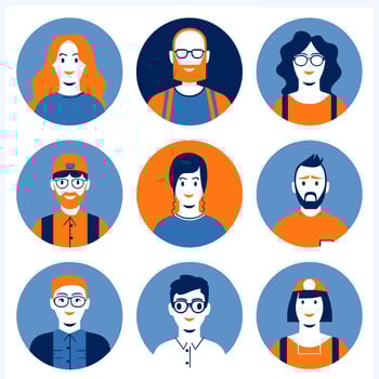 Set of people icons vector