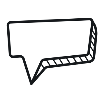 Hand drawn bubble chat message conversation png