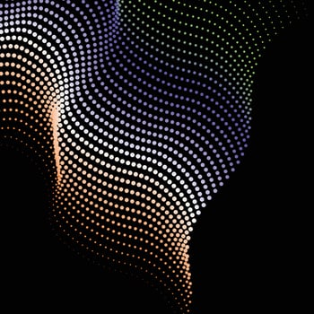 circular halftone dots vector