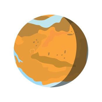 The red planet in the solar system, Mars. vector