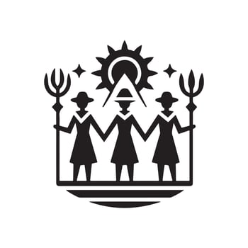 Kwanzaa Candles Culture Silhouette Icon vector