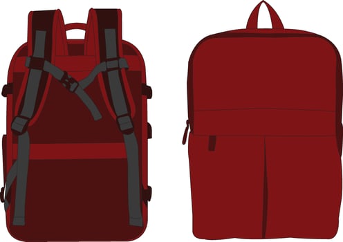 backpack school colorfull, cartoon backpack school, bags travel on white background vector