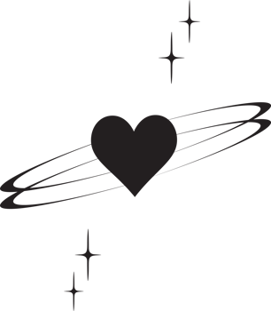 Y2K heart icon. Star shapes. Symbols of love. Outline cosmic design element. Cute retro romantic element of magic sparkles. Abstract celestial 90s decoration png