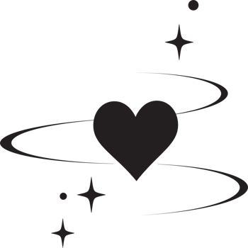 Y2K heart icon. Star shapes. Symbols of love. Outline cosmic design element. Cute retro romantic element of magic sparkles. Abstract celestial 90s decoration png
