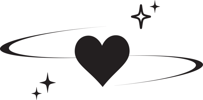 Y2K heart icon. Star shapes. Symbols of love. Outline cosmic design element. Cute retro romantic element of magic sparkles. Abstract celestial 90s decoration png