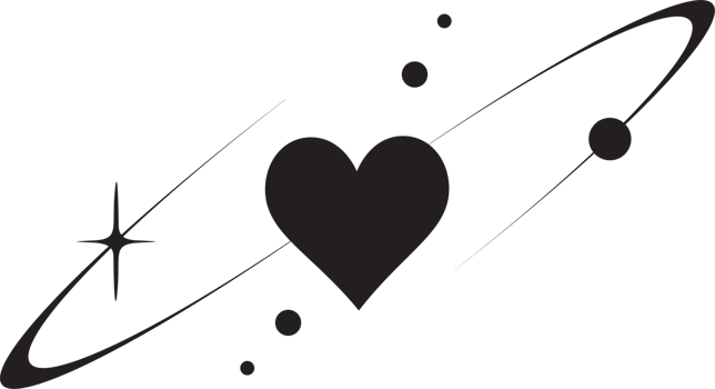 Y2K heart icon. Star shapes. Symbols of love. Outline cosmic design element. Cute retro romantic element of magic sparkles. Abstract celestial 90s decoration png