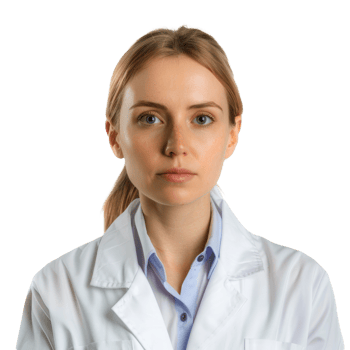 Confident Female Healthcare Professional in Medical Uniform Isolated on Transparent Background png
