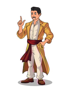 Rural Rich Man Cartoon Character Concept vector
