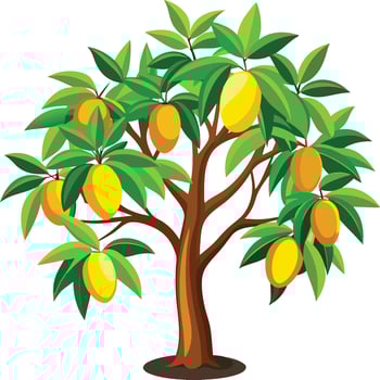 mango tree icon vector