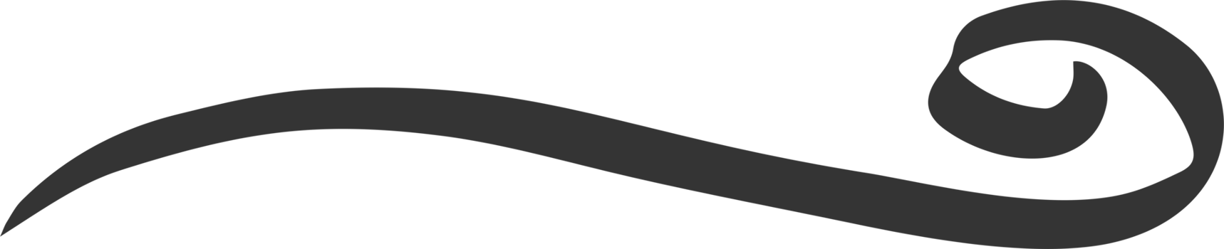 Swoosh line and underline brush stroke. Swish and curly swash hand drawn calligraphic tail. Squiggle doodle divider and elegant border for decoration. Curved black design element png