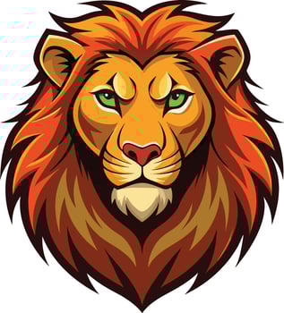 Lion head illustration vector
