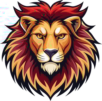 Lion head illustration vector