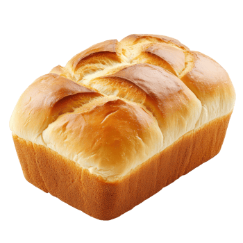 Soft, golden loaf of fresh bread isolated transparent png