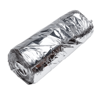 Roll of aluminum foil ready for kitchen use isolated transparent png