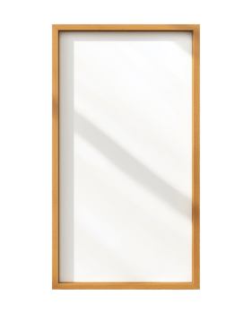 Wood frame with blank canvas for art isolated transparent png