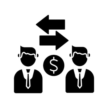 financial transaction concept line icon. Simple element illustration. financial transaction outline symbol design. vector