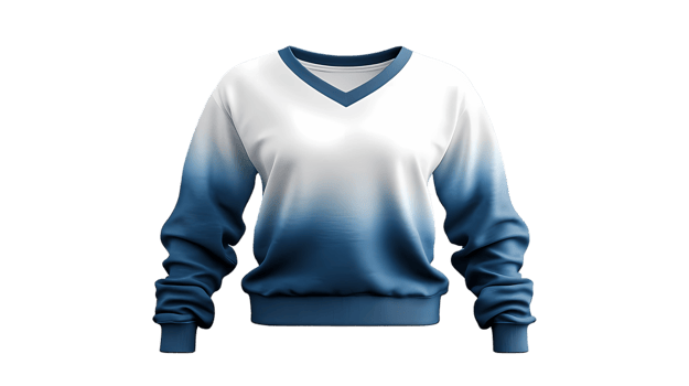 sweater with blue and white ombre png