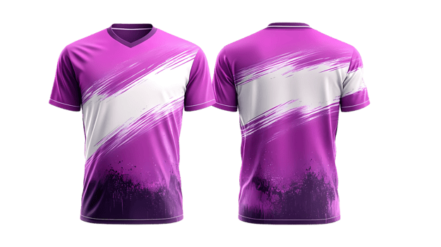 purple and white soccer jersey mockup template png